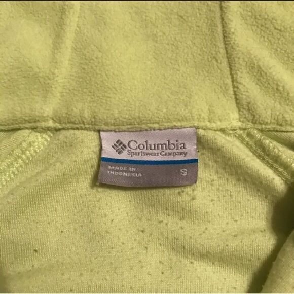 Columbia Women’s Lime Green Fleece 1/4 Zip Pullover Sweater - Picture 7 of 8